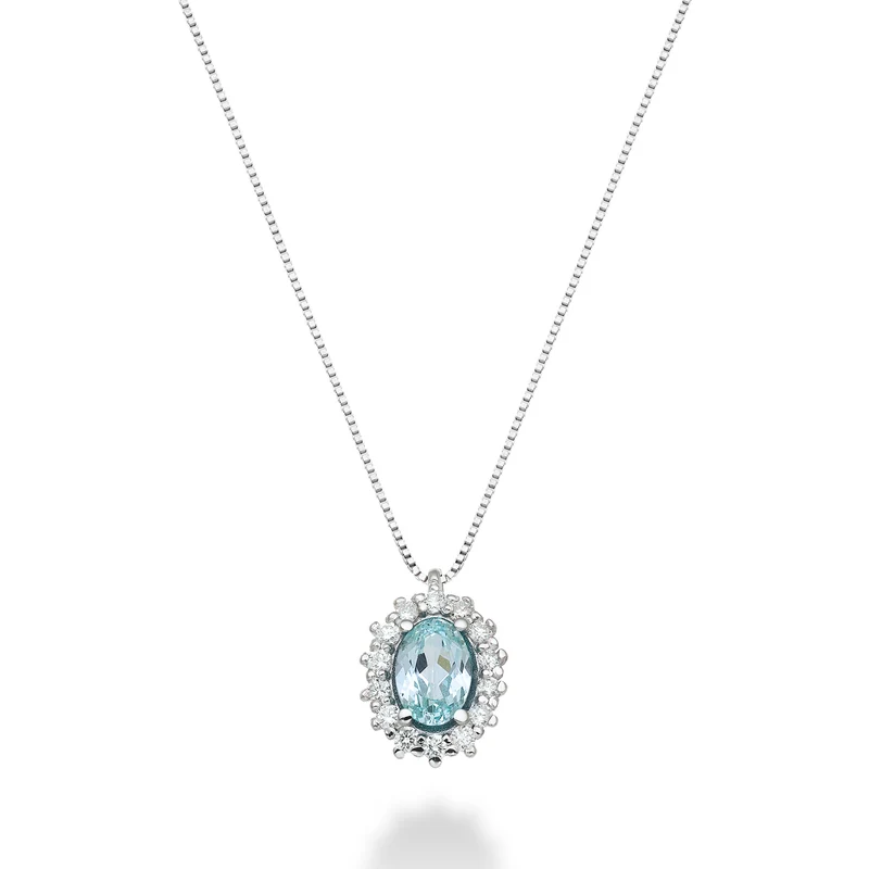Nihama cl 18k tormalina paraiba ovale 6x4 ct.0,70 diam. ct.0,13 ND5086O4PAR