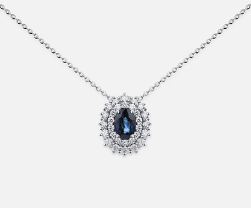 Nihama cl 18k zaffiro n. ovale 6x4 ct.0,67 dia ct.0,37 ND5060O4ZFN067