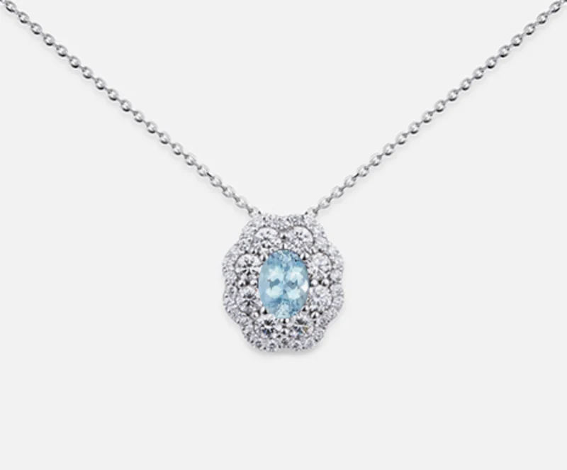 Nihama cl 18k acquamarina ovale 6x4 ct.0,30 dia ct.0,63 ND5057O4AM