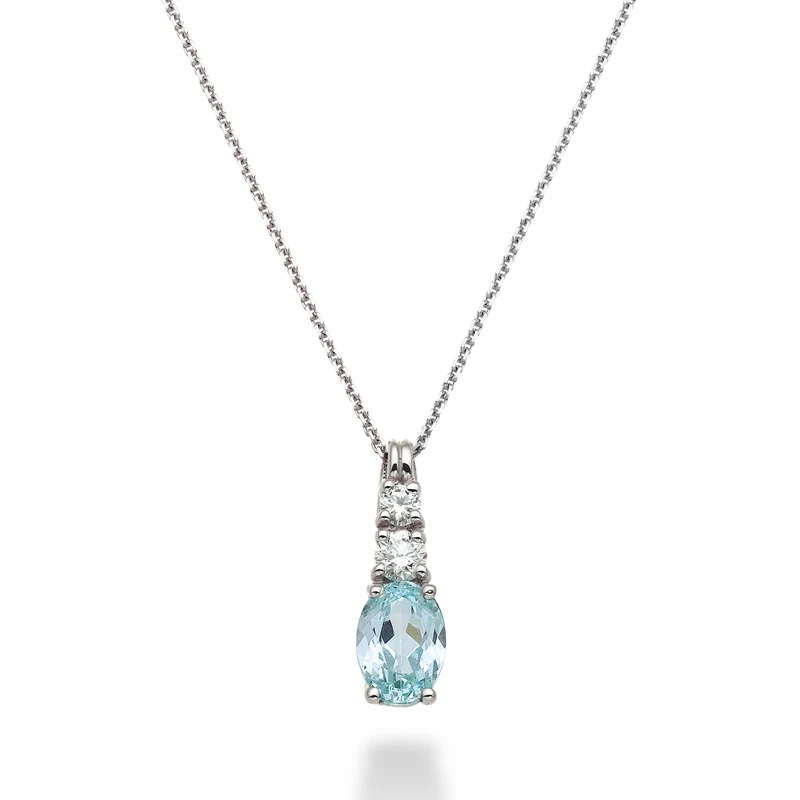 Nihama cl 18k tormalina paraiba ovale 7x5 ct.0,80 dia ct.0,15 ND5056O4PAR