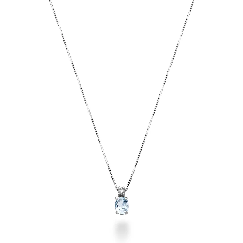 Nihama cl 9k acquamarina ovale 5x4 ct.0,30 diam. ct.0,01 ND5181R4AM