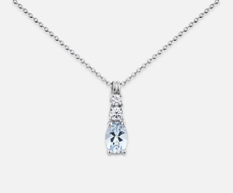Nihama cl 18k acquamarina ovale 7x5 ct.0,50 dia ct.0,15 ND5056O4AM
