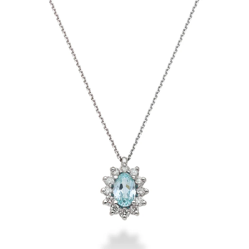 Nihama cl 18k tormalina paraiba ovale 6x4 ct.0,70 diam. ct.0,23 ND5047O4PAR