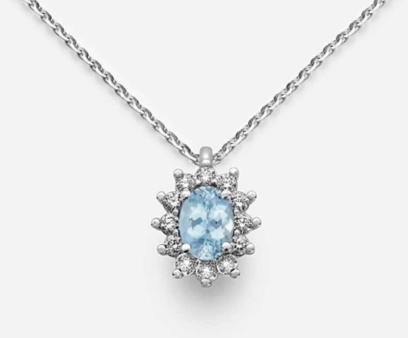 Nihama cl 18k acquamarina ovale 6x4 ct.0,30 diam. ct.0,23 ND5047O4AM