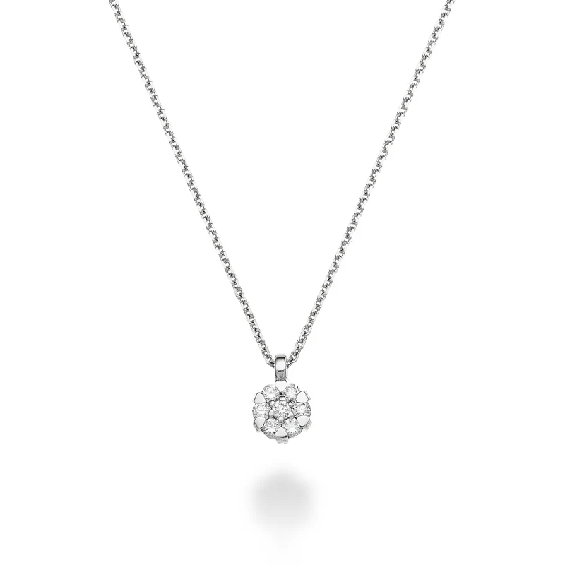 World Diamond Group collana pendente batticuore 7 pietre tot ct. 0,18 GM001D020-23018110115