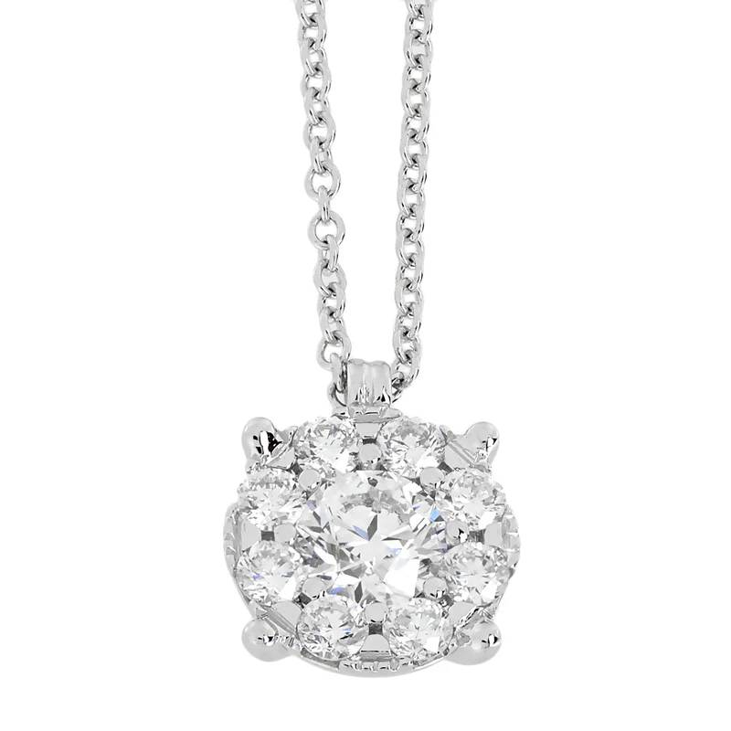 Golay collana tondo con centrale ct 0,30 e contorno GGICE04-13148110031