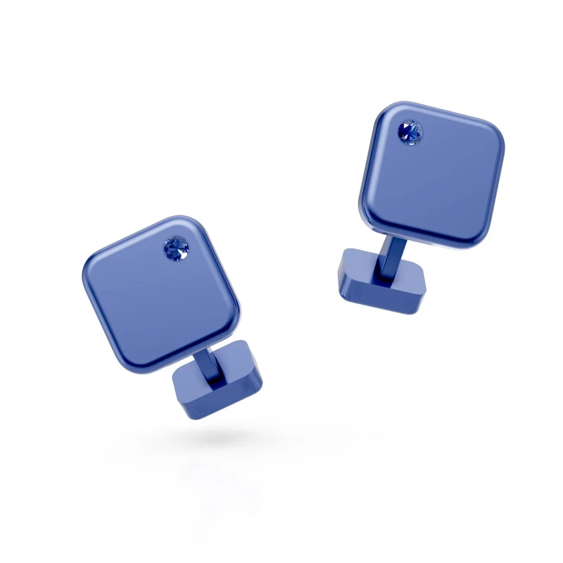 World Diamond Group gemelli in titanio blu con zaffiro incassato GGEM001ZABL