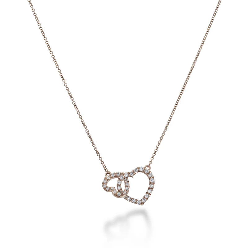 Golay collana lunga amami due cuori intrecciati e diam GFCU014DI-22284110050