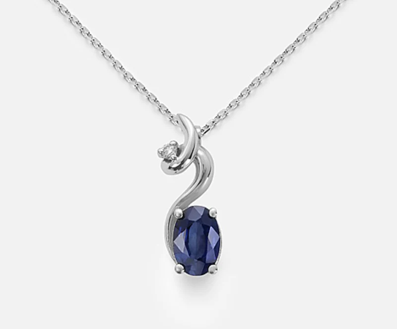 Nihama cl 18k zaffiro ovale 6x4 ct.0,40 diam. ct.0,01 ND5024O4ZFD