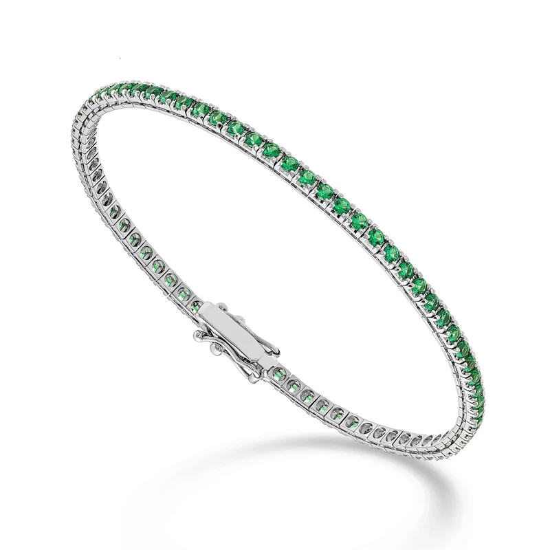 Nihama br tennis 18k smeraldi ct.2,53 cm.17,5 - 70 castoni NBTQ250SMRO4