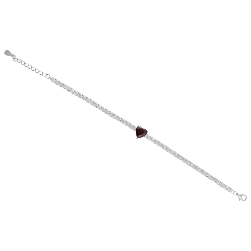 Nihama br ag925 gem swarovski bianchi e rosso NB7441A4ROSSO00