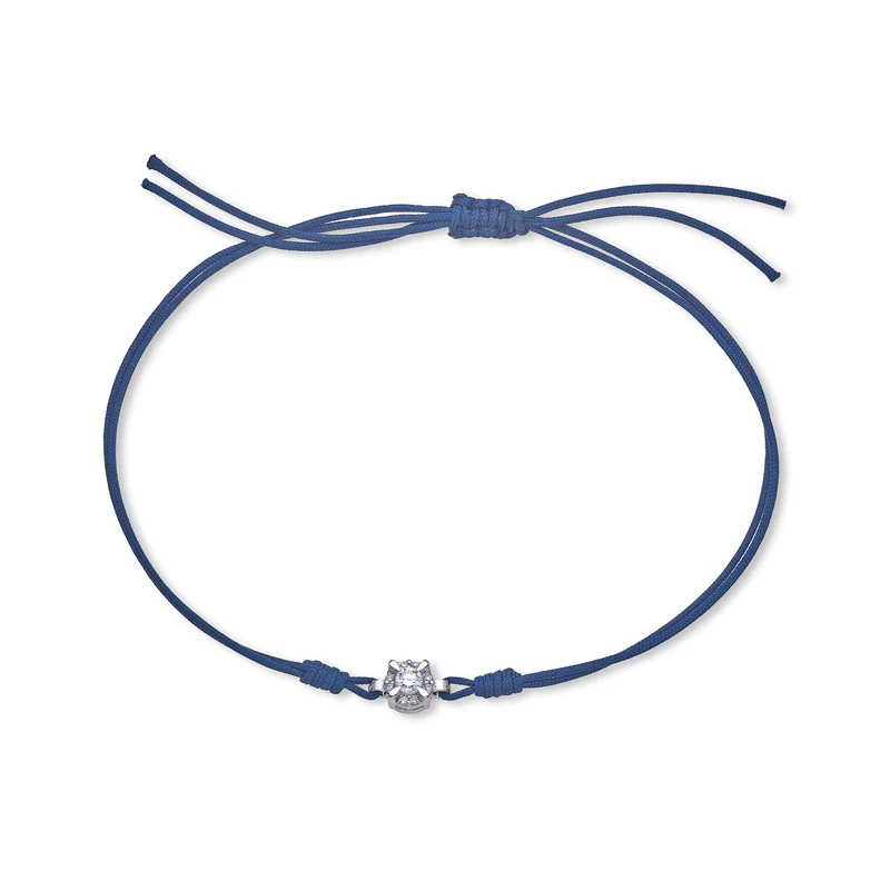 Nihama br 18k ct.0,11 tondo mis.2 oro bianco/blu NB5057O4DI2BL