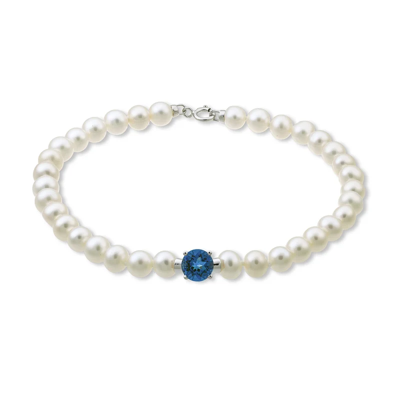 Nihama br 18k fw 5-5,5 topazio blu london tondo 6 ct.0,99 anellino a molla NB1018O4TPBL50