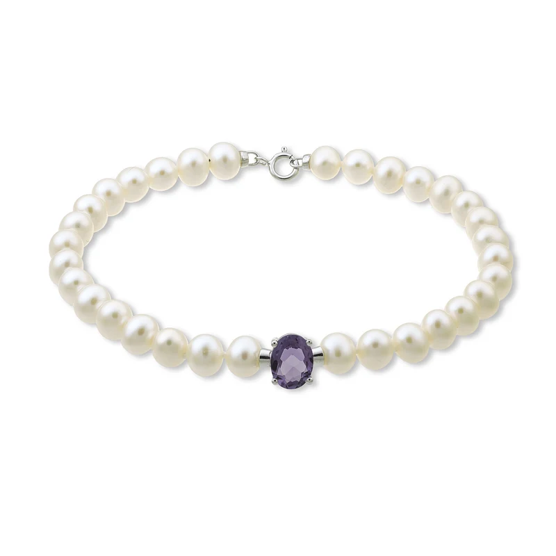 Nihama br 18k fw 5-5,5 ametista ovale 6x8 ct.1,10 anellino a molla NB1017O4AMET50