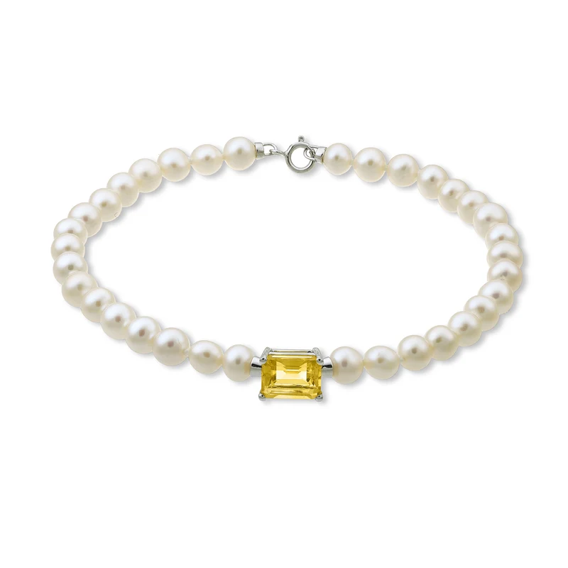 Nihama br 18k fw 5-5,5 citrino ott. 6x8 ct.1,30 anellino a molla NB1016O4CITR50