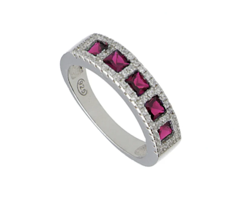 Nihama an ag925 gem swarovski bianchi e rossi NA7184A4ROSSO00