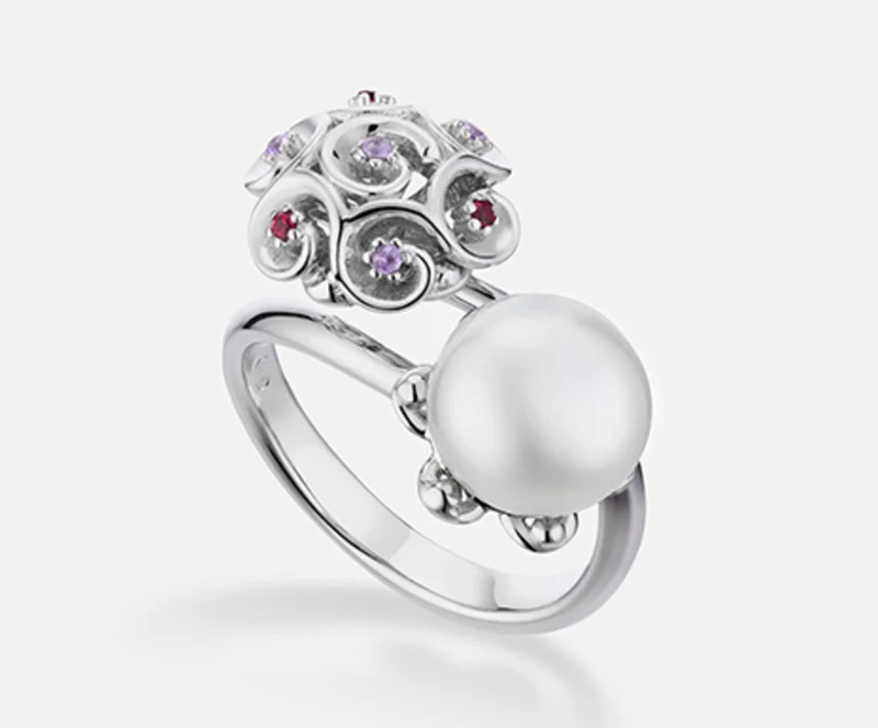 Nihama an ag925 fw bot 9,5/10 gem swarovski rosa NA7178A4ROSA000