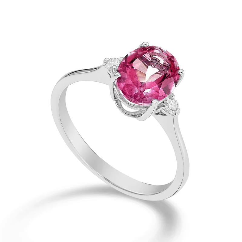 Nihama an 18k topazio pink ovale 7x9 ct.2,10 diam. ct.0,08 NA5143O4TPPK