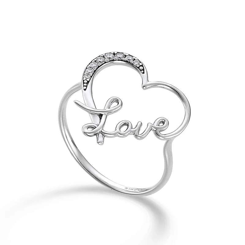 Nihama an 18k cuore grande love oro bianco diam. ct.0,07 NA5138O4BR007