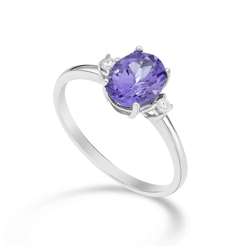 Nihama an 18k ametista ovale 8x6 ct.1,10 diam. ct.0,05 NA5074O4AMET