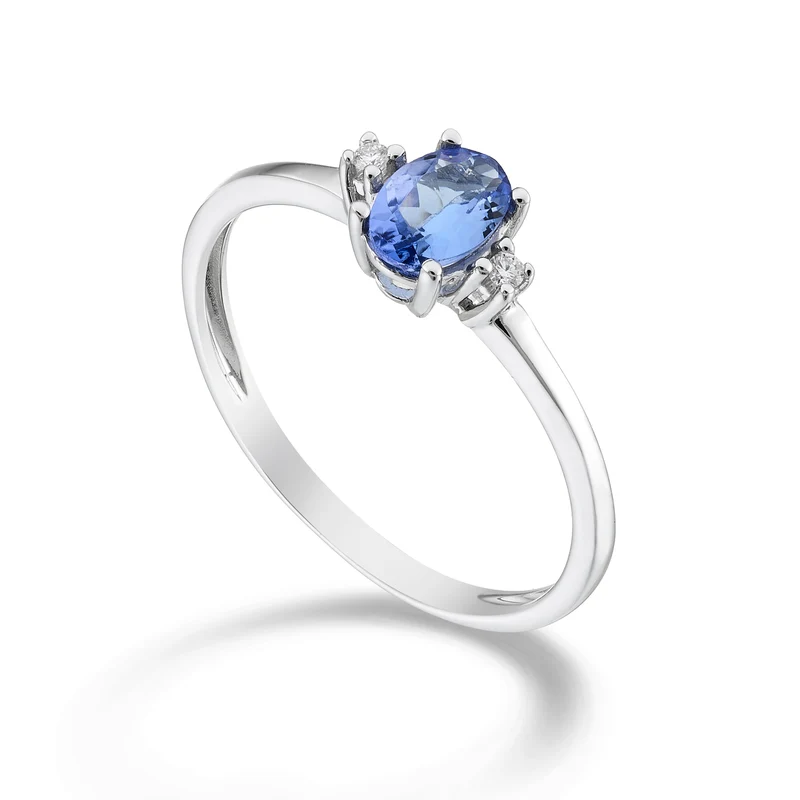 Nihama an 9k tanzanite n. ovale 6x4 ct.0,38 diam. ct.0,02 NA5072R4TZN