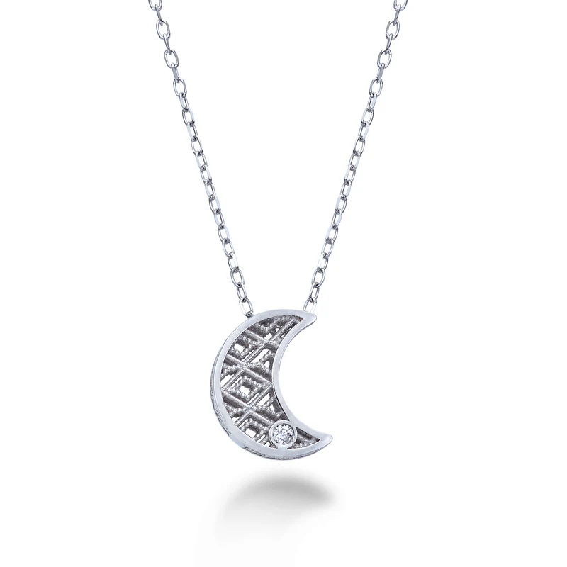 Mikiko cl 18k luna oro bianco diam. ct.0,01 MDLUNAO4