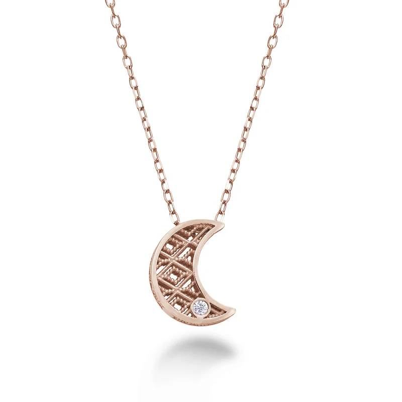 Mikiko cl 18k luna oro rosè diam. ct.0,01 MDLUNAO3