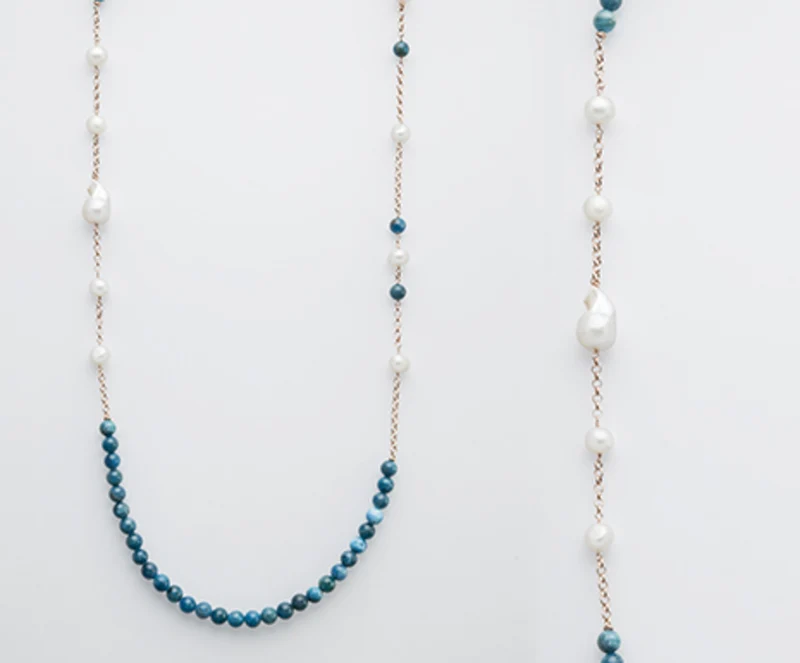 Mikiko cl ag925 fw bar 10/11 14/15 blu apatite 8mm. cm.90 MD7539A3APATITE