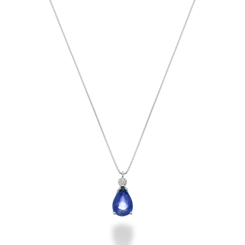Mikiko cl 18k zaffiro goccia 7x5 con diamantino MD5194O4ZFD