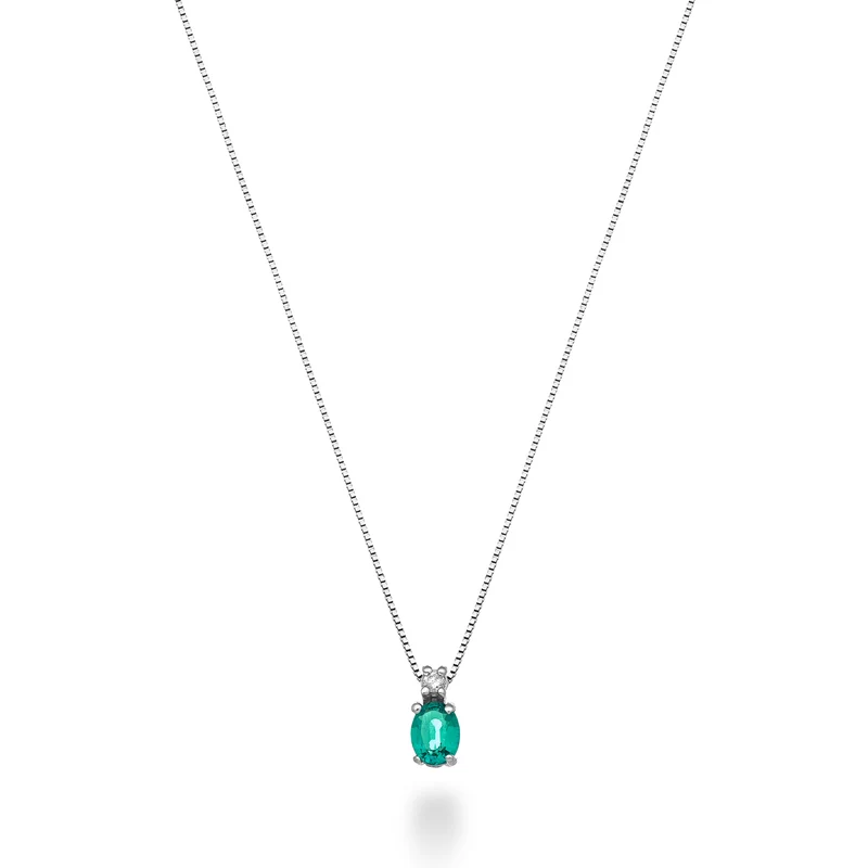 Mikiko cl 9k smeraldo ovale 5x4 ct.0,30 diam. ct.0,01 MD5181R4BE