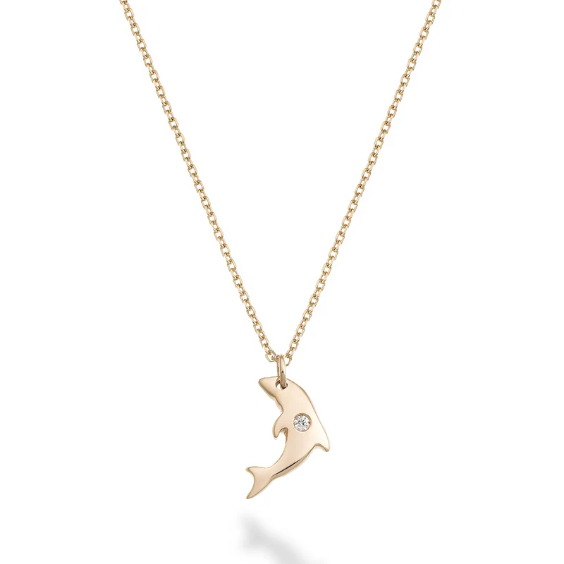 Mikiko cl 18k delfino ct.0,01 oro rosa MD5136O3BR001