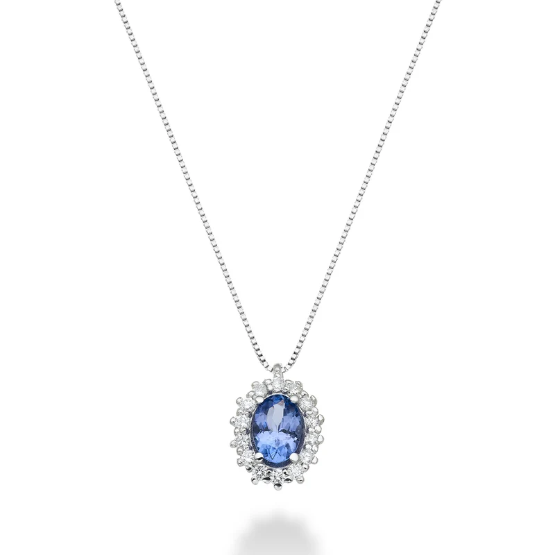 Mikiko cl 9k tanzanite n. ovale 6x4 ct.0,38 diam. ct.0,13 MD5086R4TZN