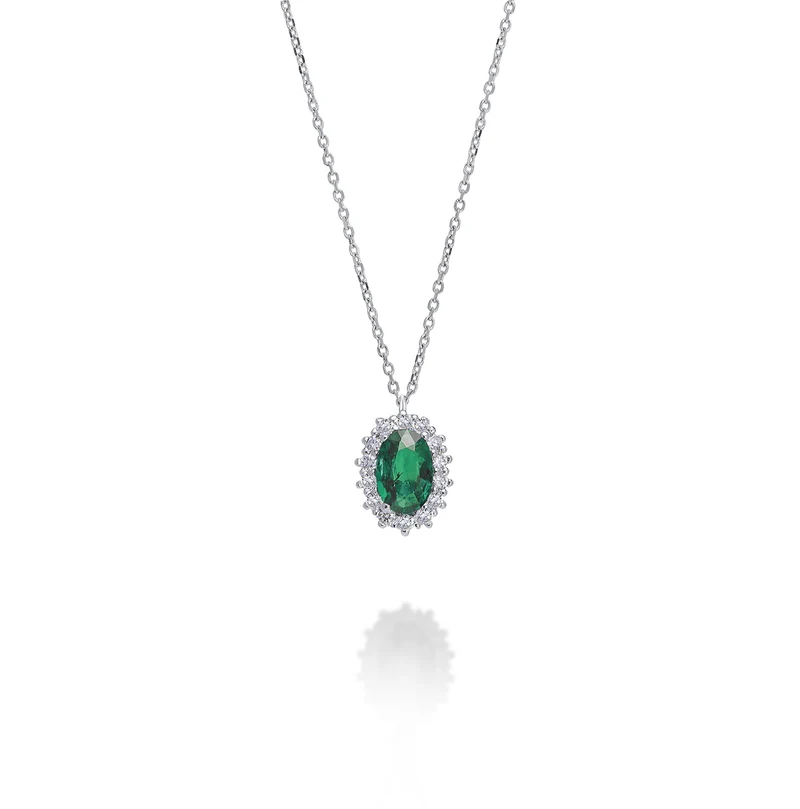 Mikiko cl 9k smeraldo ovale 6x4 ct.0,30 diam. ct.0,13 MD5086R4BE