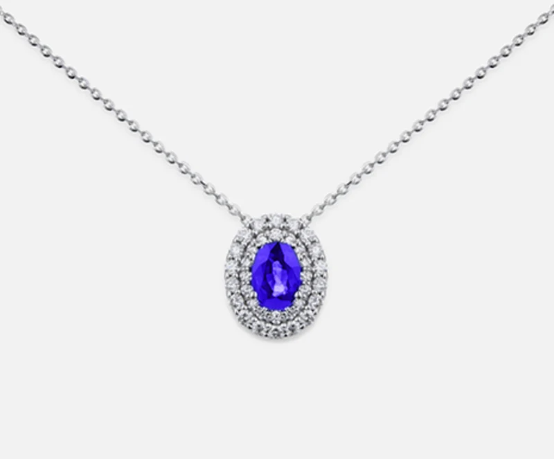 Mikiko cl 18k tanzanite n. ovale 6x4 ct.0,38 dia ct.0,33 MD5061O4TZN