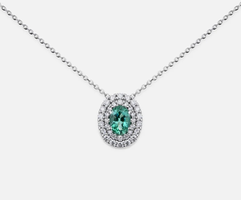 Mikiko cl 18k smeraldo n. ovale 6x4 ct.0,38 dia ct.0,33 MD5061O4SMN038