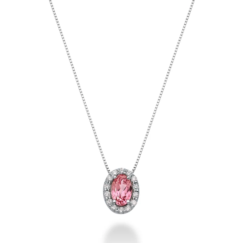 Mikiko cl 18k zaffiro rosa ovale 6x4 ct.0,60 dia ct.0,09 MD5059O4ZFRP