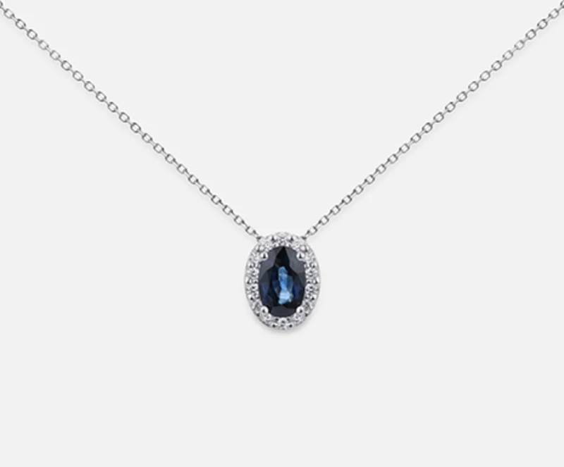 Mikiko cl 18k zaffiro ovale 6x4 ct.0,40 diam ct. 0,09 MD5059O4ZFD