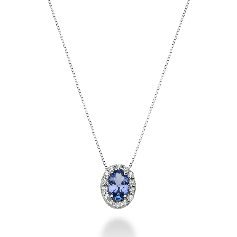 Mikiko cl 18k tanzanite n. ovale 6x4 ct.0,38 dia ct.0,09 MD5059O4TZN