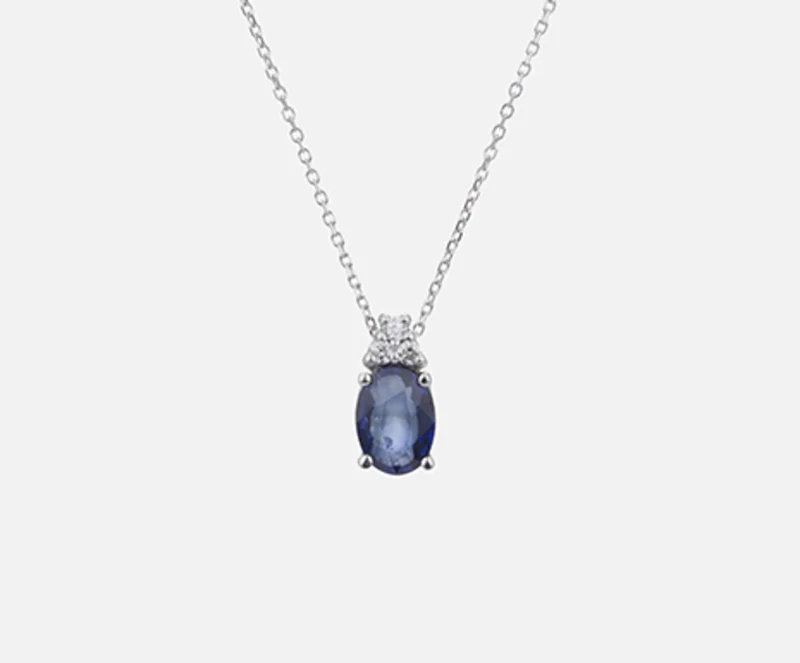 Mikiko cl 18k zaffiro ovale 7x5 ct.0,80 dia ct.0,045 MD5055O4ZFD