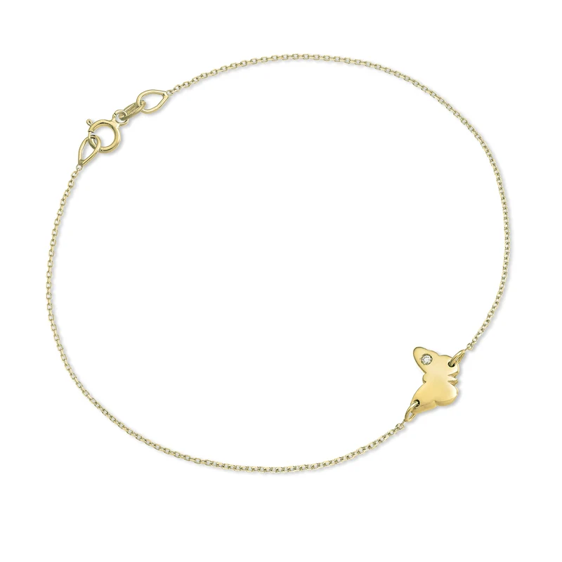 Mikiko br 18k farfalla ct.0,01 oro giallo MB5045O1BR001