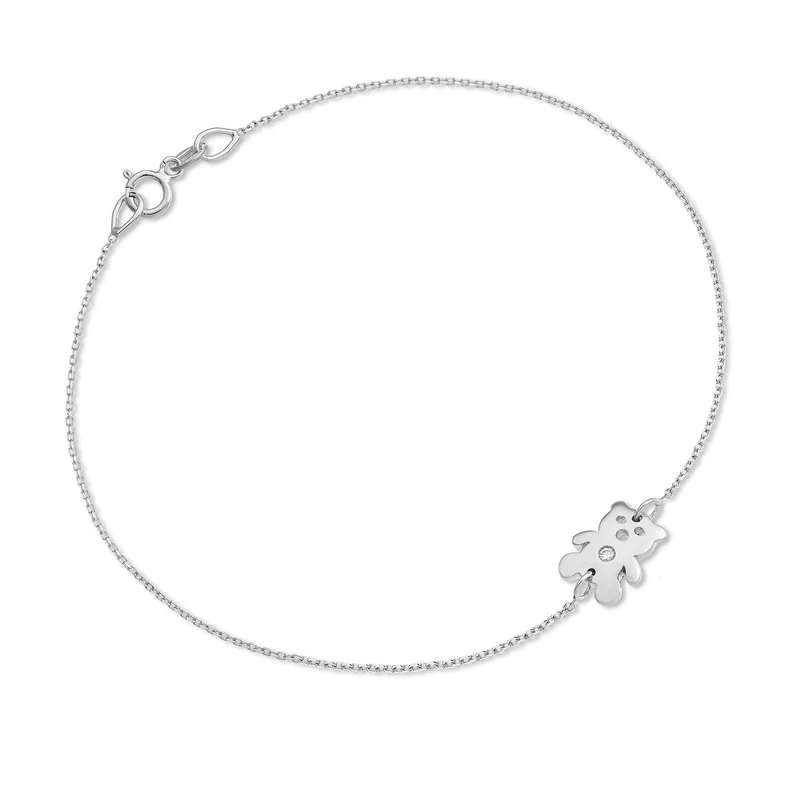 Mikiko br 18k orsetto ct.0,01 oro bianco MB5042O4BR001