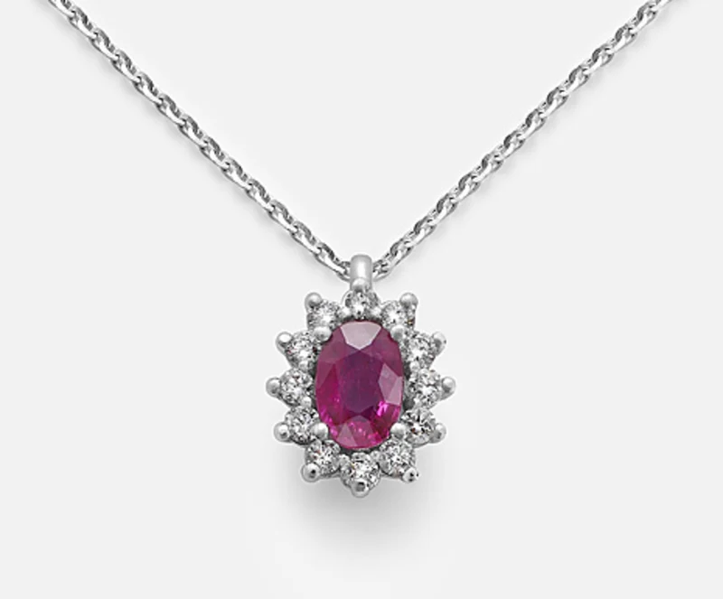Mikiko cl 18k rubino n. ovale 6x4 ct.0,62 diam. ct.0,23 MD5047O4RBN062