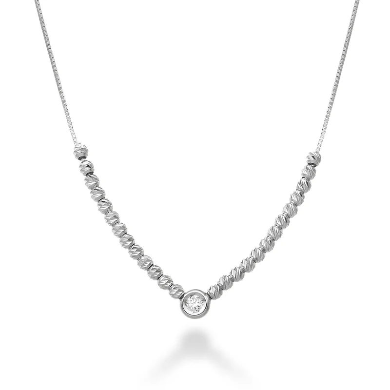 Mikiko cl 18k ct.0,03 -specchiato- oro bianco MD5038O4BR003