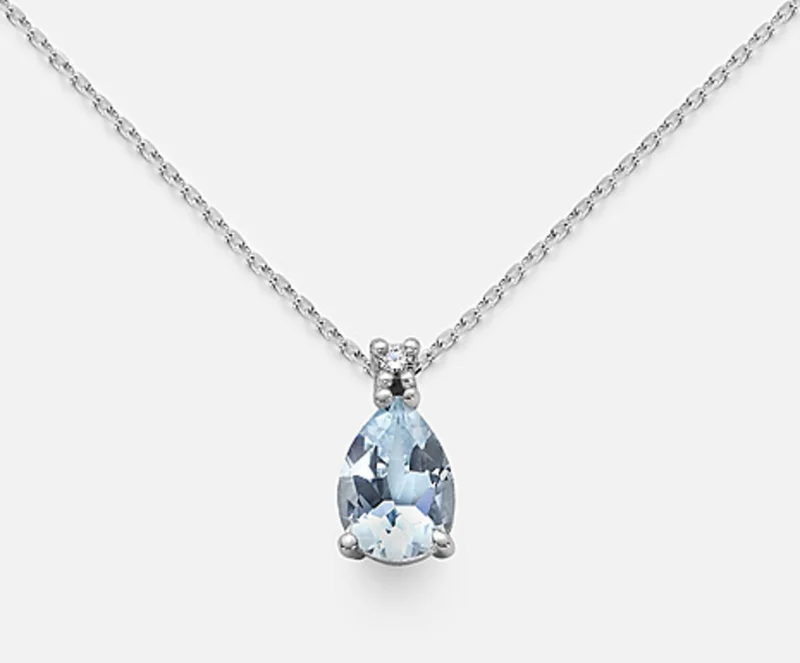 Mikiko cl 18k acquamarina goccia 7x5 ct.0,43 diam. ct.0,015 MD5038O4AM