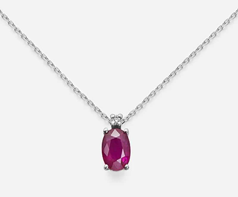 Mikiko cl 9k rubino n. ovale 6x4 ct.0,57 diam. ct.0,01 MD5034R4RBN057
