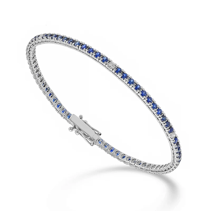 Mikiko br tennis 18k zaffiri ct.2,90 diamanti ct.0,22 cm.17,5 - 71 castoni MBTQ250ZFRDIO4