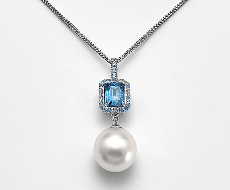 Mikiko cl 18k sspw 11/12 ct.0,06 diam ,topazi azzurri e t opazio london MD0983O4SABI110