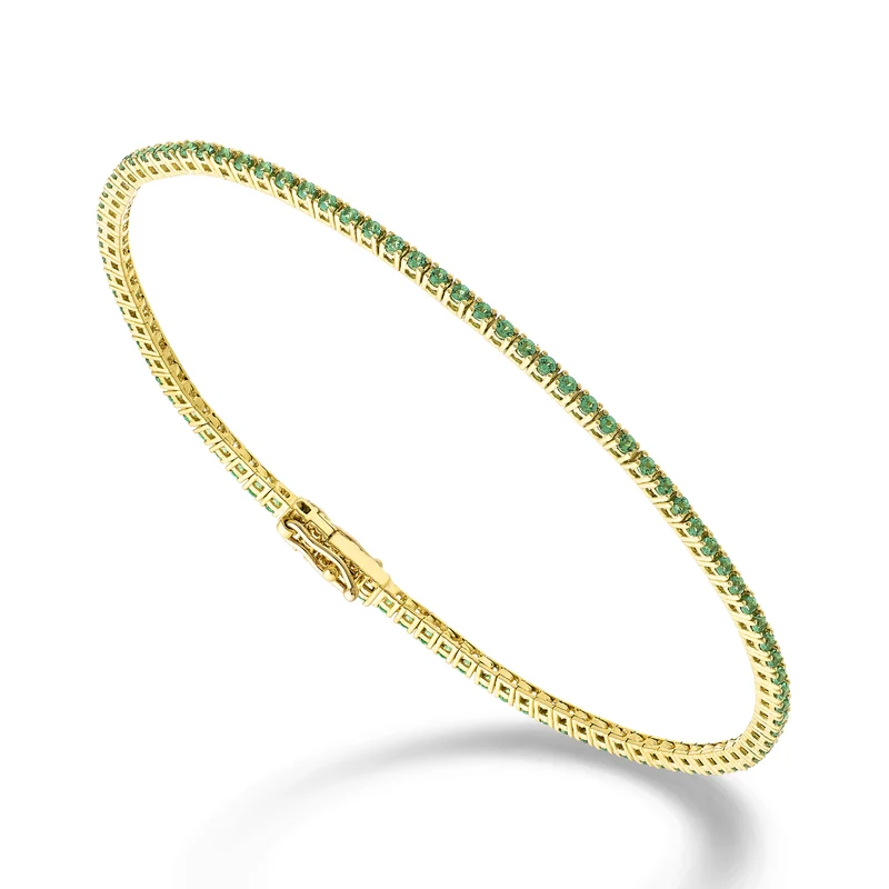 Mikiko br tennis 18k smeraldi ct.0,95 cm.17,2 oro giallo - 94 castoni MBTF0011SMRO1