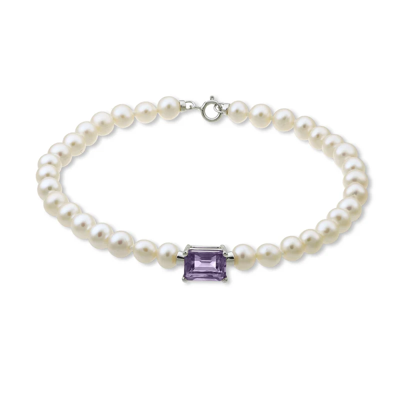 Mikiko br 18k fw 5-5,5 ametista ott. 6x8 ct.1,30 anellino a molla MB1016O4AMET50