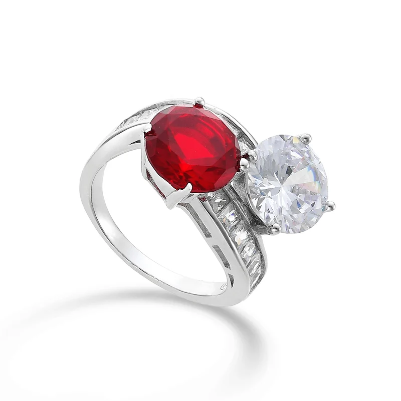Mikiko an ag925 gem swarovski bianchi e rosso MA7191A4ROSSO00